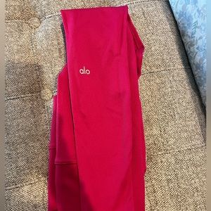 ALO Yogas Leggings Pink Ribbed